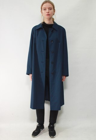 VINTAGE 80' CLASSIC ELEGANT CUTE NAVY BLUE LIGHT COAT