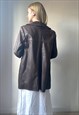 VINTAGE 70S BROWN SHORT SLEEVE LEATHER JACKET SIZE S/M