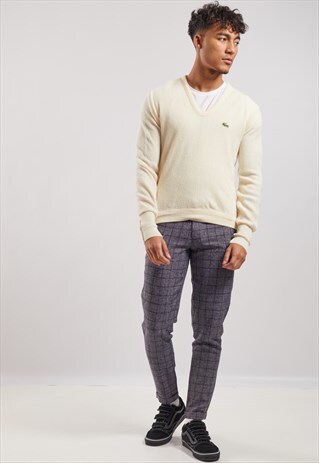 VINTAGE LACOSTE V-NECK JUMPER