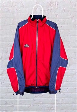 Vintage Umbro Track Jacket Red XXL