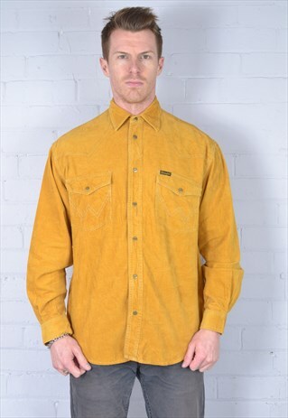 MUSTARD YELLOW CORDUROY SHIRT