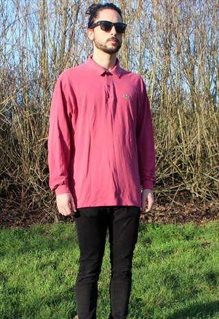 VINTAGE 90S LACOSTE POLO SHIRT TOP LARGE SIZE 6 DEVANLAY