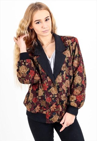 VINTAGE PATTERNED BLAZER JACKET J962