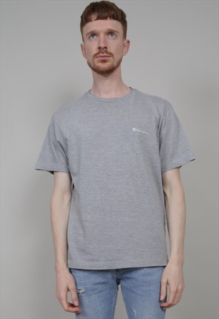 VINTAGE CHAMPION LOGO 90'S GREY T-SHIRT