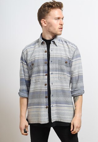 VINTAGE AZTEC PATTERNED SHIRT