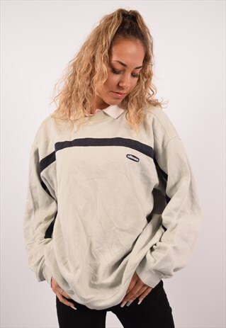VINTAGE ELLESSE SWEATSHIRT JUMPER BEIGE