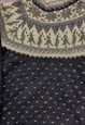 EDDIE BAUER KNITTED JUMPER ABSTRACT PATTERNED CHUNKY SWEATER