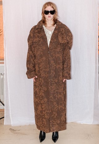 90's Vintage oversized trench coat in brown tones / UNISEX