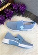 BLUE DIAMONTE SPORTS STYLE FASHION TRAINERS