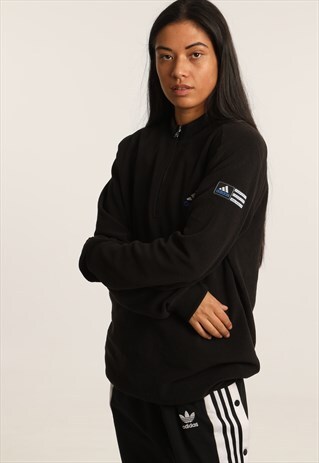 VINTAGE ADIDAS 1/4 ZIP EMBROIDERED LOGO SWEATSHIRT