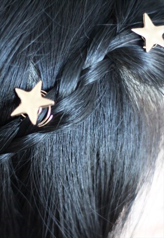 GOLD STAR HAIR PINS (5 PACK) HAIR CLIPS