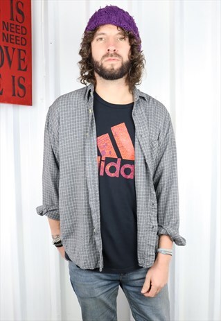 VINTAGE CHECK FLANNEL OVERSIZED GRUNGE INDI WINTER SHIRT