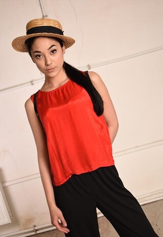 90'S RETRO MINIMALIST PARIS CHIC BLOUSE TOP