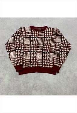 Vintage abstract knitted jumper Men's M