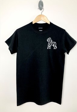 Origami Gorilla t-shirt- Black unisex fit