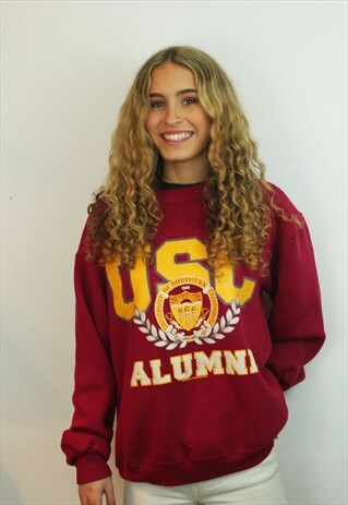 VINTAGE UCA RED SWEATSHIRT, LARGE