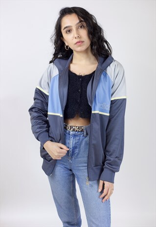 VINTAGE ADIDAS 90'S BLUE/GREY SPORTS JACKET