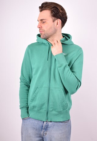 NIKE MENS VINTAGE HOODIE JACKET XL GREEN 90S