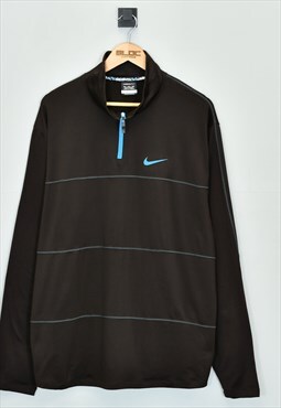 Vintage Nike Quarter Zip Sweatshirt Brown XXLarge