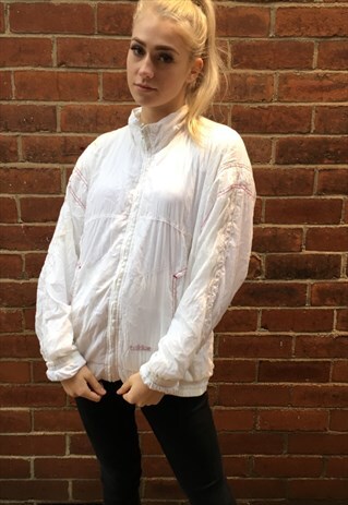 VINTAGE ADIDAS SHELL SUIT BOMBER JACKET M 10 12