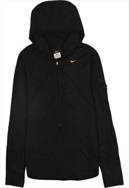 Vintage 90's Nike Fleece Jumper Swoosh Hooded Black Medium