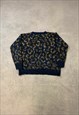 VINTAGE KNITTED JUMPER ABSTRACT PATTERNED KNIT SWEATER