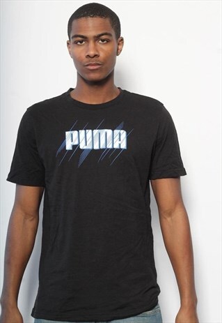 VINTAGE PUMA LOGO T-SHIRT BLACK