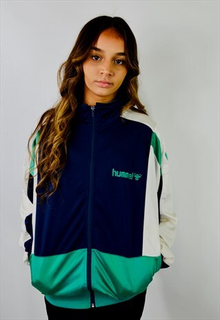 VINTAGE HUMMEL EMBROIDERED TRACKSUIT JACKET