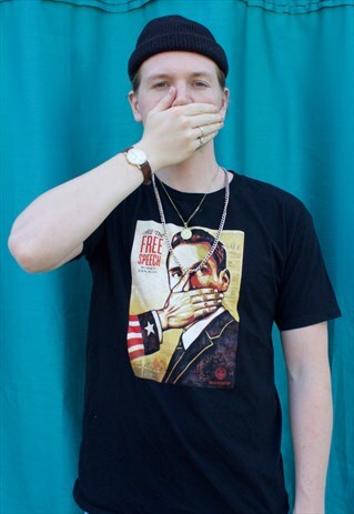 VINTAGE BLACK OBEY T SHIRT