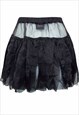 BLACK TUTU MINI SKIRT ORGANZA HIGH WAIST ONESIZE PARTY SKIRT
