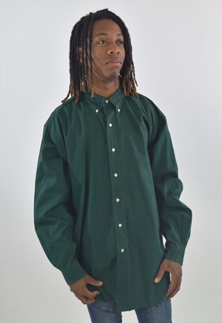 VINTAGE 90S GREEN RALPH LAUREN SHIRT