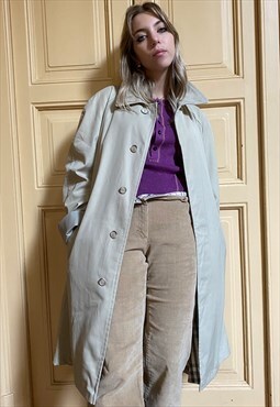 Vintage 1980s Trench Coat Woman Belted Oversize