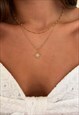 STAR ZIRCONIA NECKLACE IN SILVER AND 22K GOLD PLATED