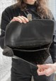 VINTAGE 80'S BLACK VARNISHED CROCODILE EFFECT BRIEFCASE