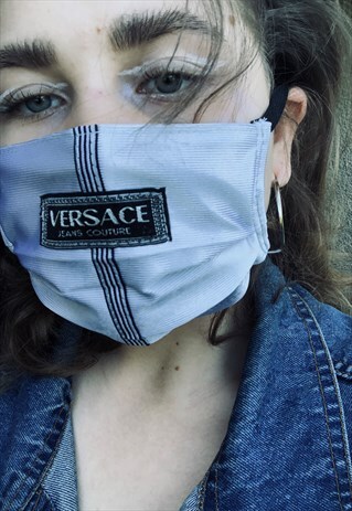 VERSACE JEANS REWORKED FACE COVERING WITH LOGO. UNISEX