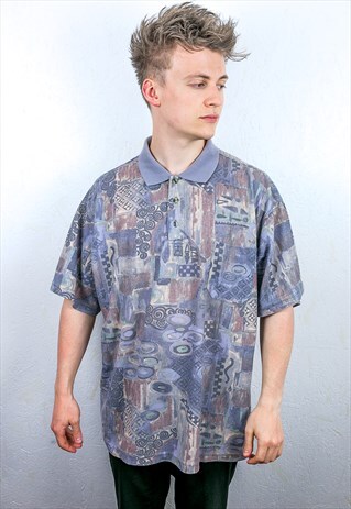 VINTAGE PATTERNED POLO SHIRT