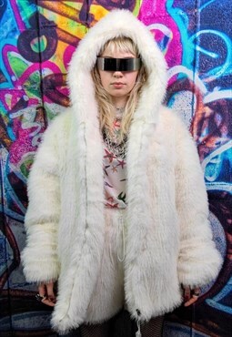 Faux fur luxury jacket handmade detachable fleece jacket
