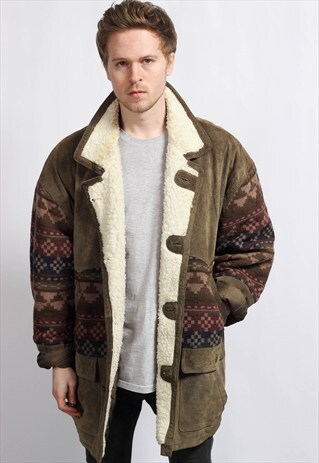 VINTAGE AZTEC SHERPA JACKET