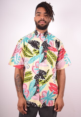 MENS VINTAGE SHIRT MEDIUM MULTI 90S