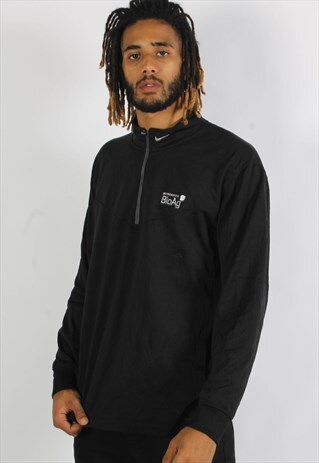 VINTAGE NIKE 1/4 ZIP SWEATSHIRT BLACK