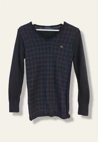 VINTAGE BURBERRY JUMPER CLASSIC IN BLACK M