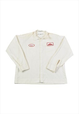 Vintage Workwear Shirt Jacket White XL