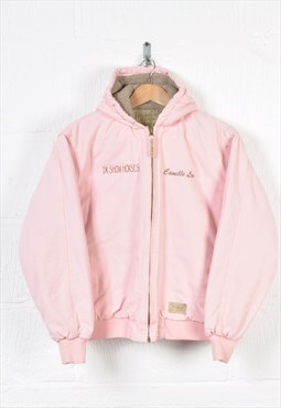 Vintage Workwear Active Jacket Sherpa Lining Pink Ladies S