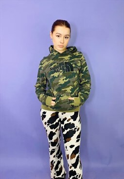 Vintage 90s The North Face Camo Print Hoodie