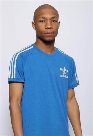 VINTAGE ADIDAS LOGO T-SHIRT BLUE