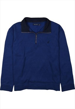 Vintage 90's Nautica Jumper / Sweater Sportswear Quater Zip
