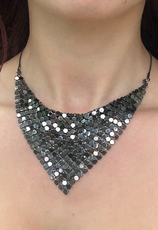 VINTAGE 90S Y2K CHAINMAIL CHOKER NECKLACE