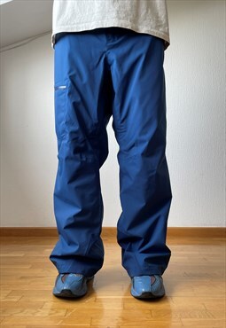 Vintage OAKLEY Pants Ski Cargo Shell Baggy Trousers Blue 