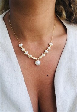Pearl gold necklace 