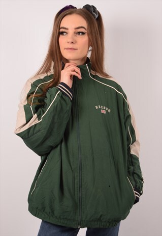 VINTAGE REEBOK TRACKSUIT TOP JACKET KHAKI